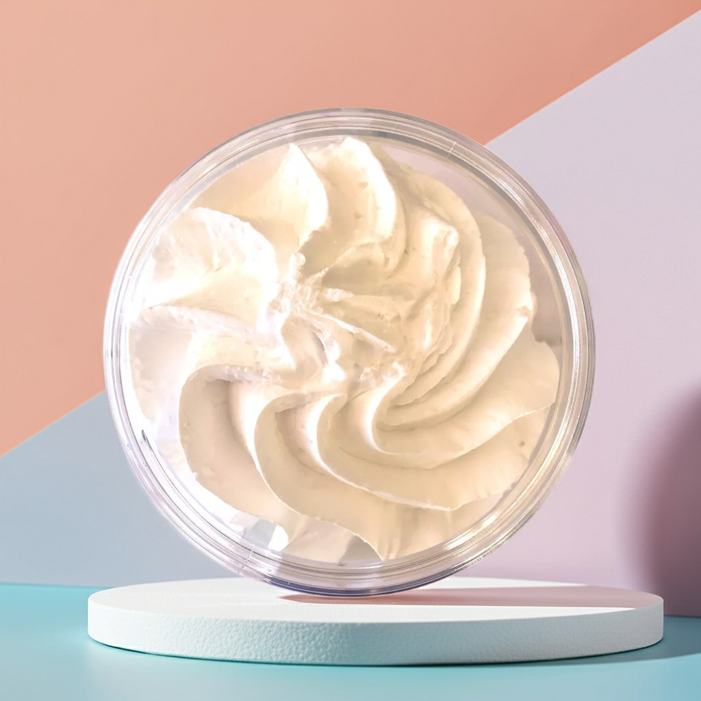 Chantilly de douche exfoliante au Musc blanc