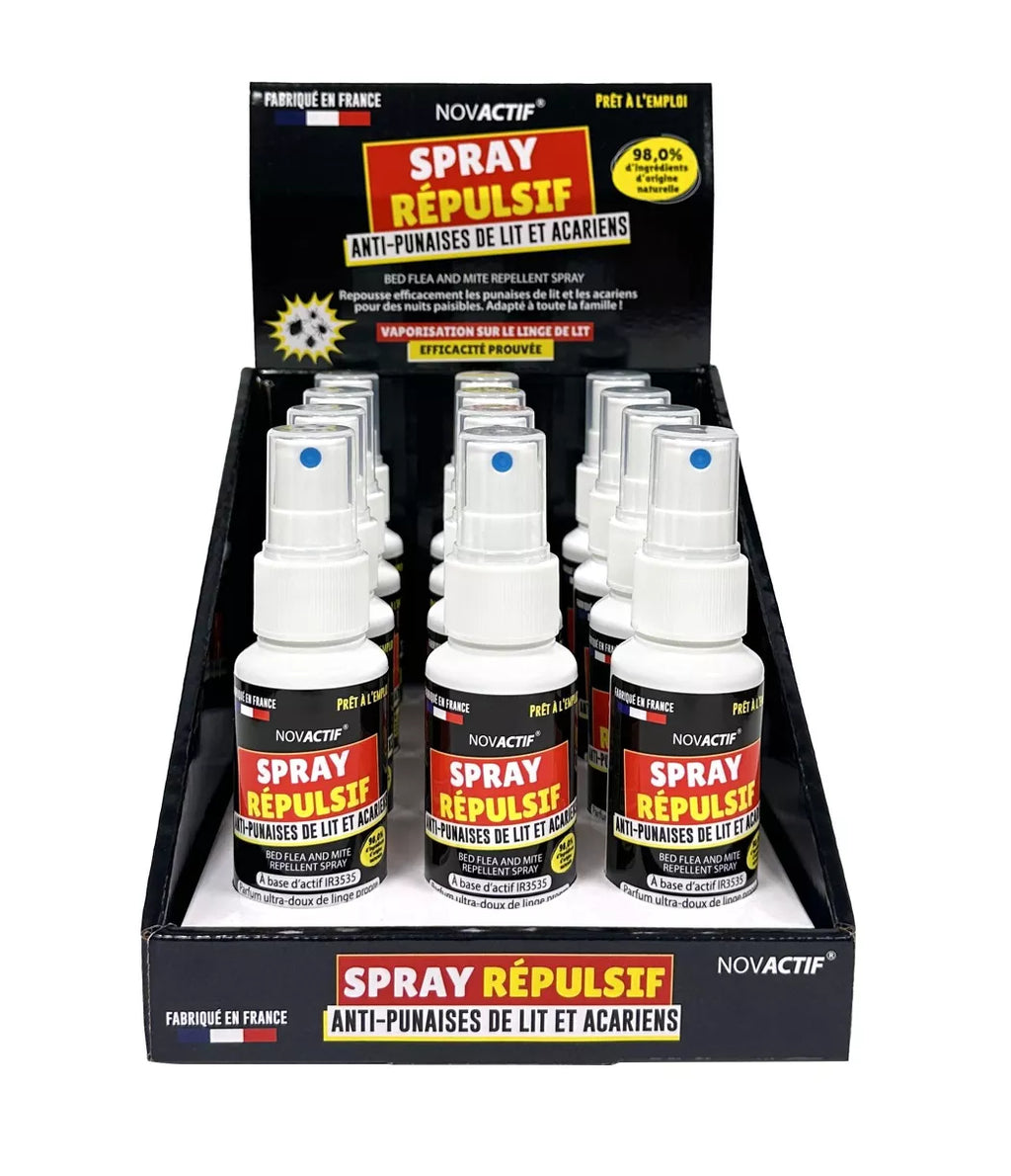 Spray répulsifs punaises de lit et acariens
