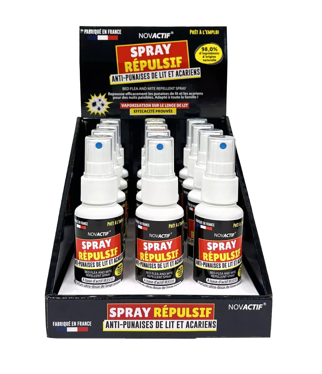 Spray répulsifs punaises de lit et acariens
