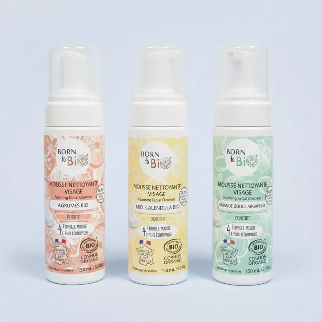 Mousses nettoyantes visage bio