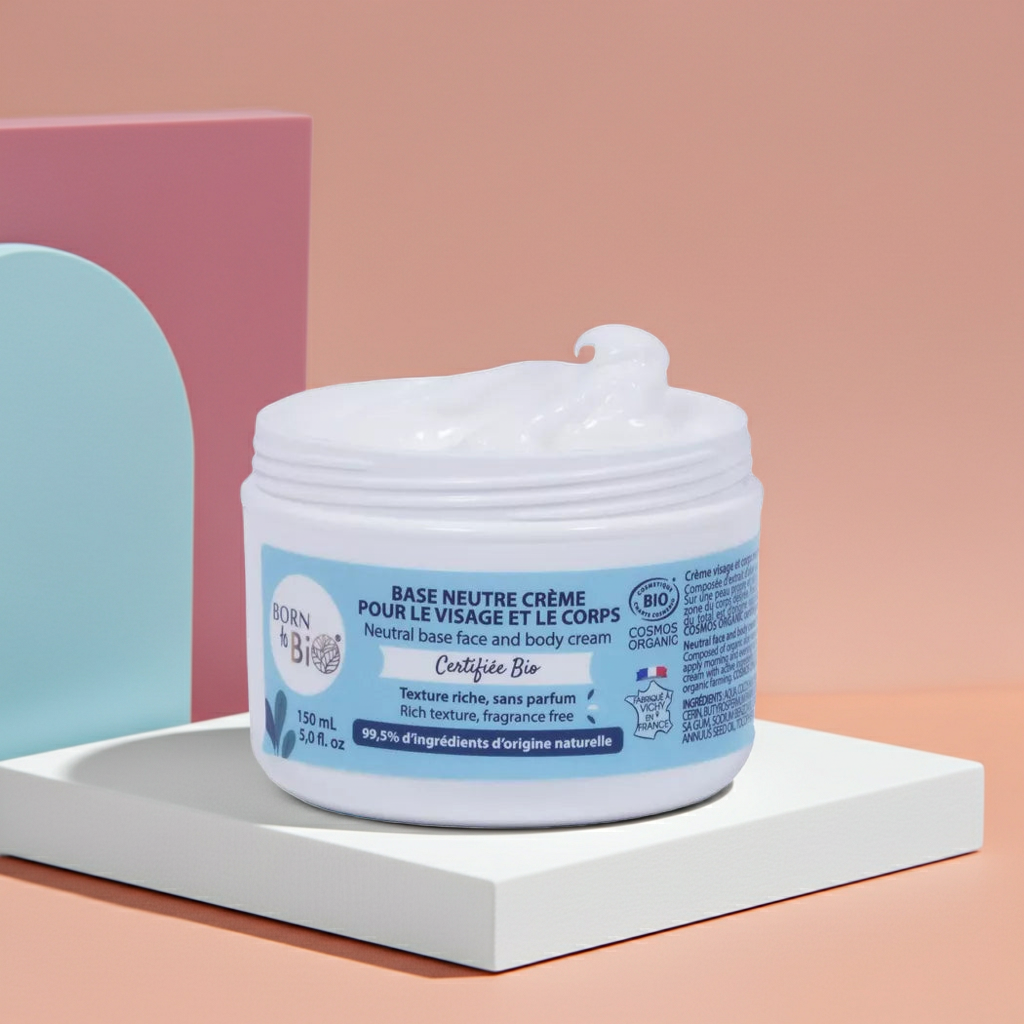 Base crème visage, corps neutre bio