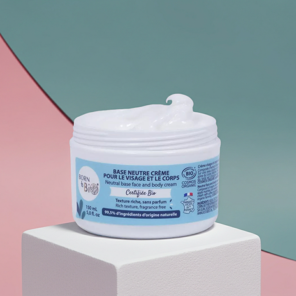 Base crème visage, corps neutre bio