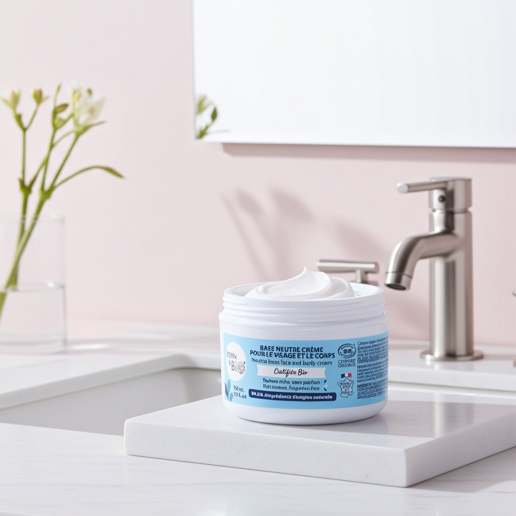 Base crème visage, corps neutre bio