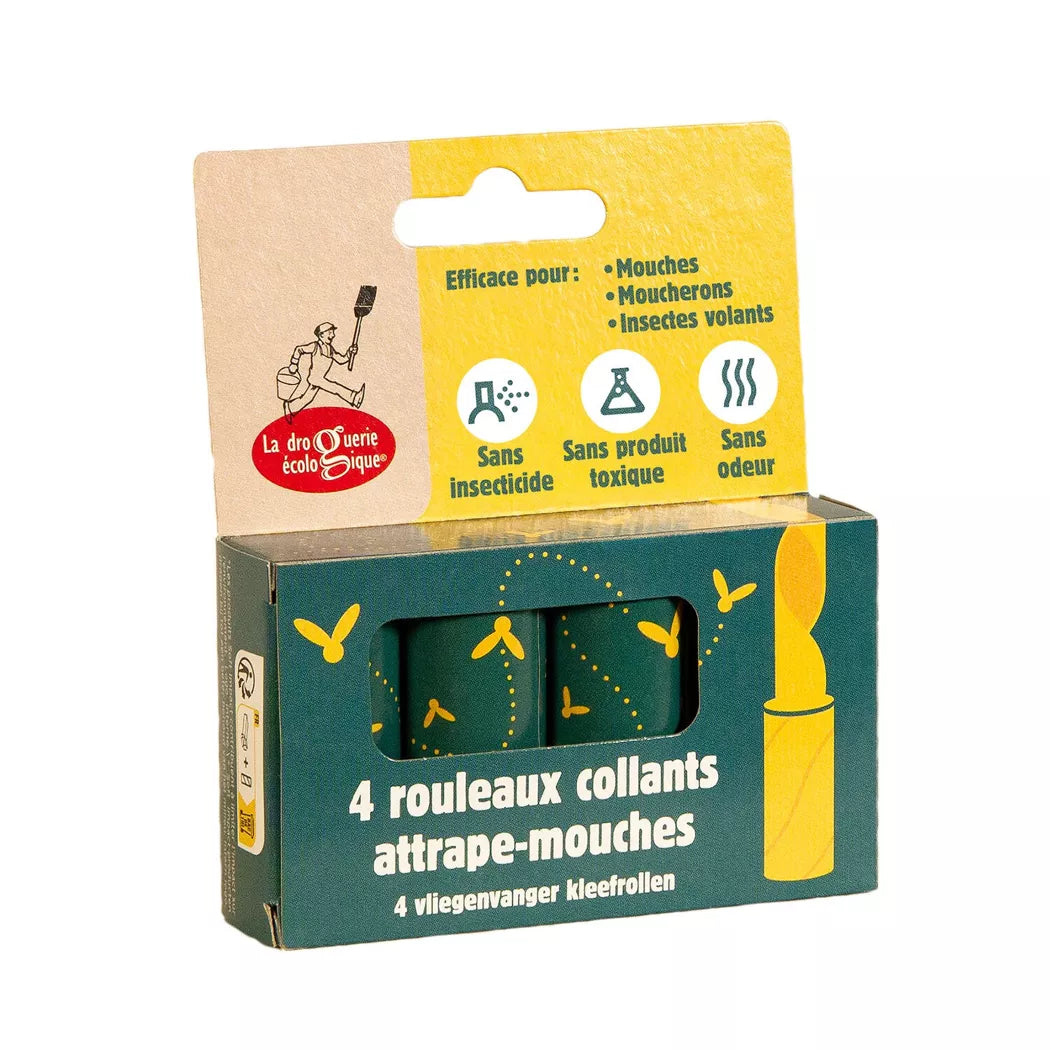 Boîte de 4 rouleaux attrape mouche