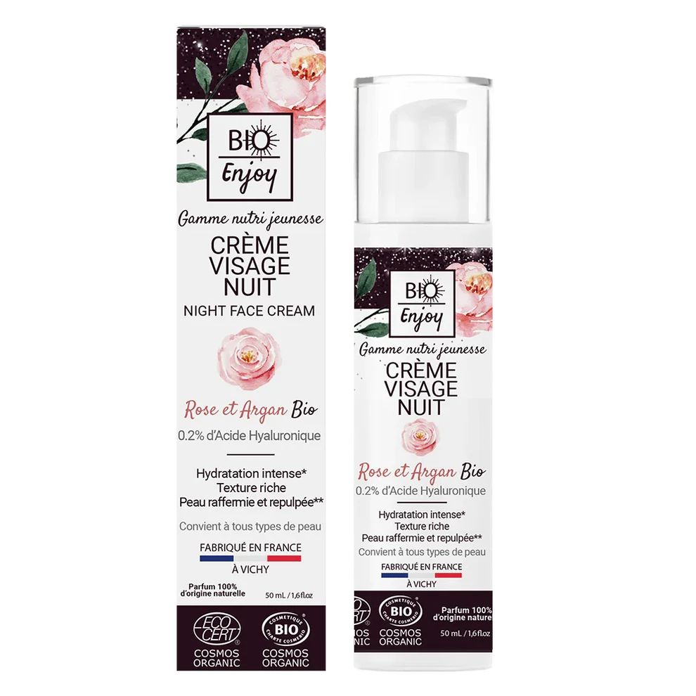 Crème de nuit bio Rose et Argan
