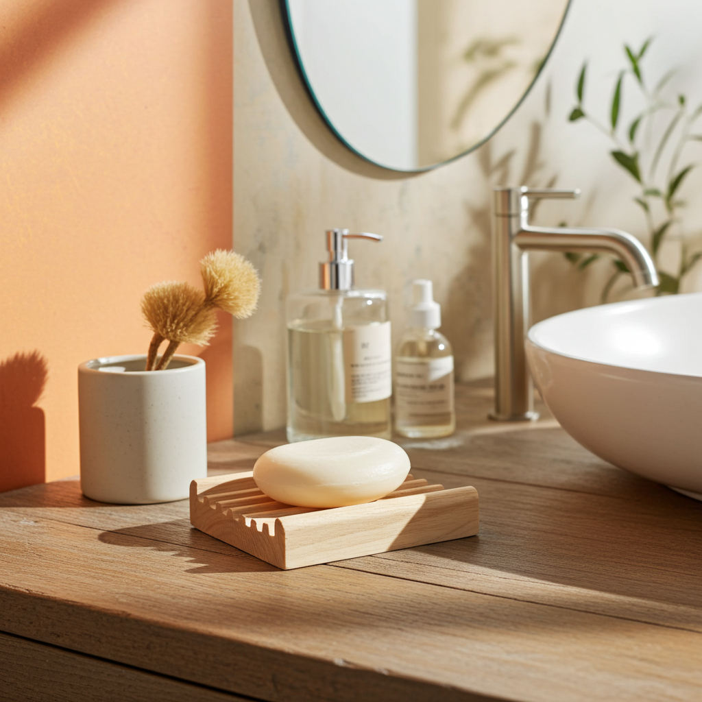 Porte savon en bois