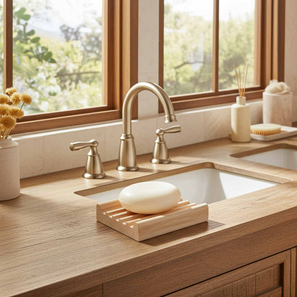 Porte savon en bois