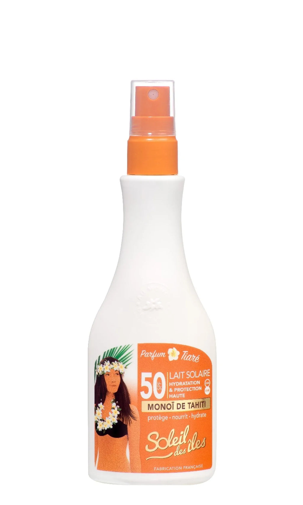 Lait solaire SPF 50 au Monoï