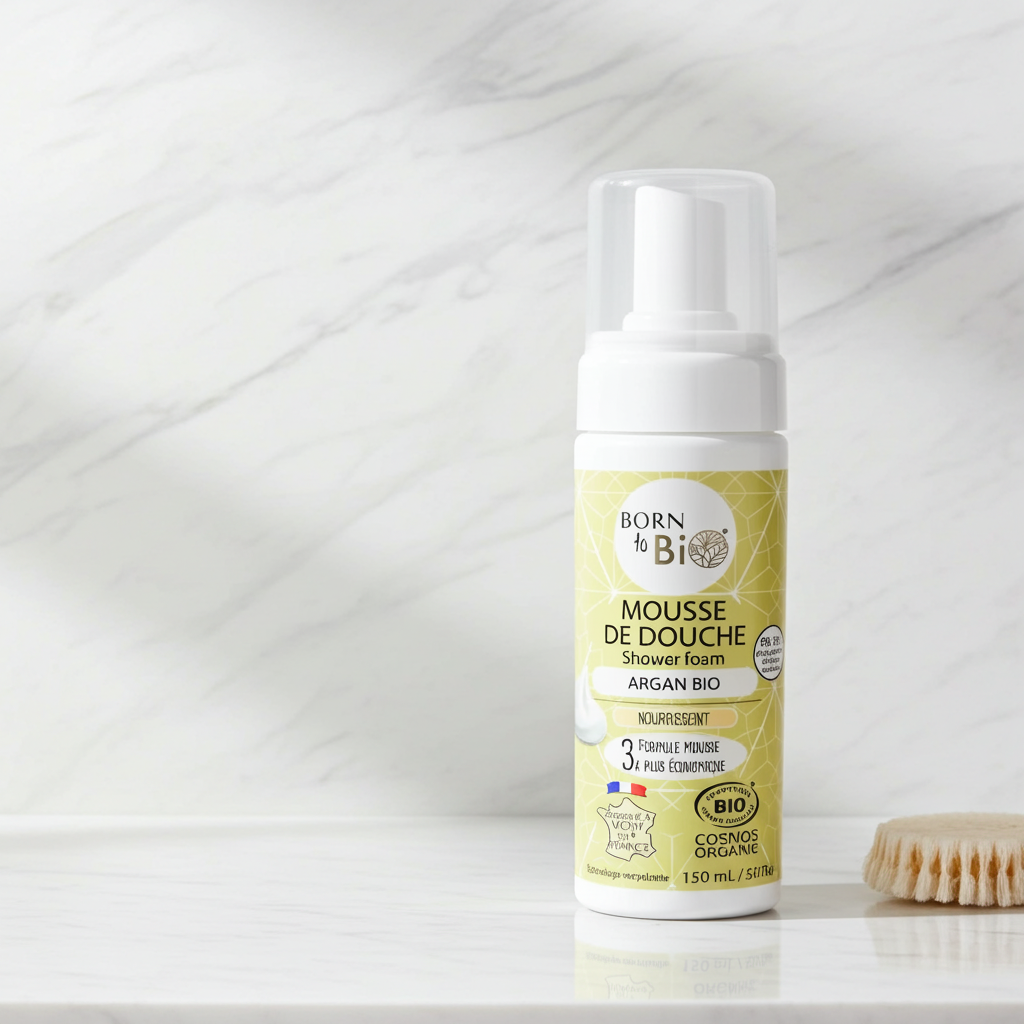 Mousse de douche bio à l'argan